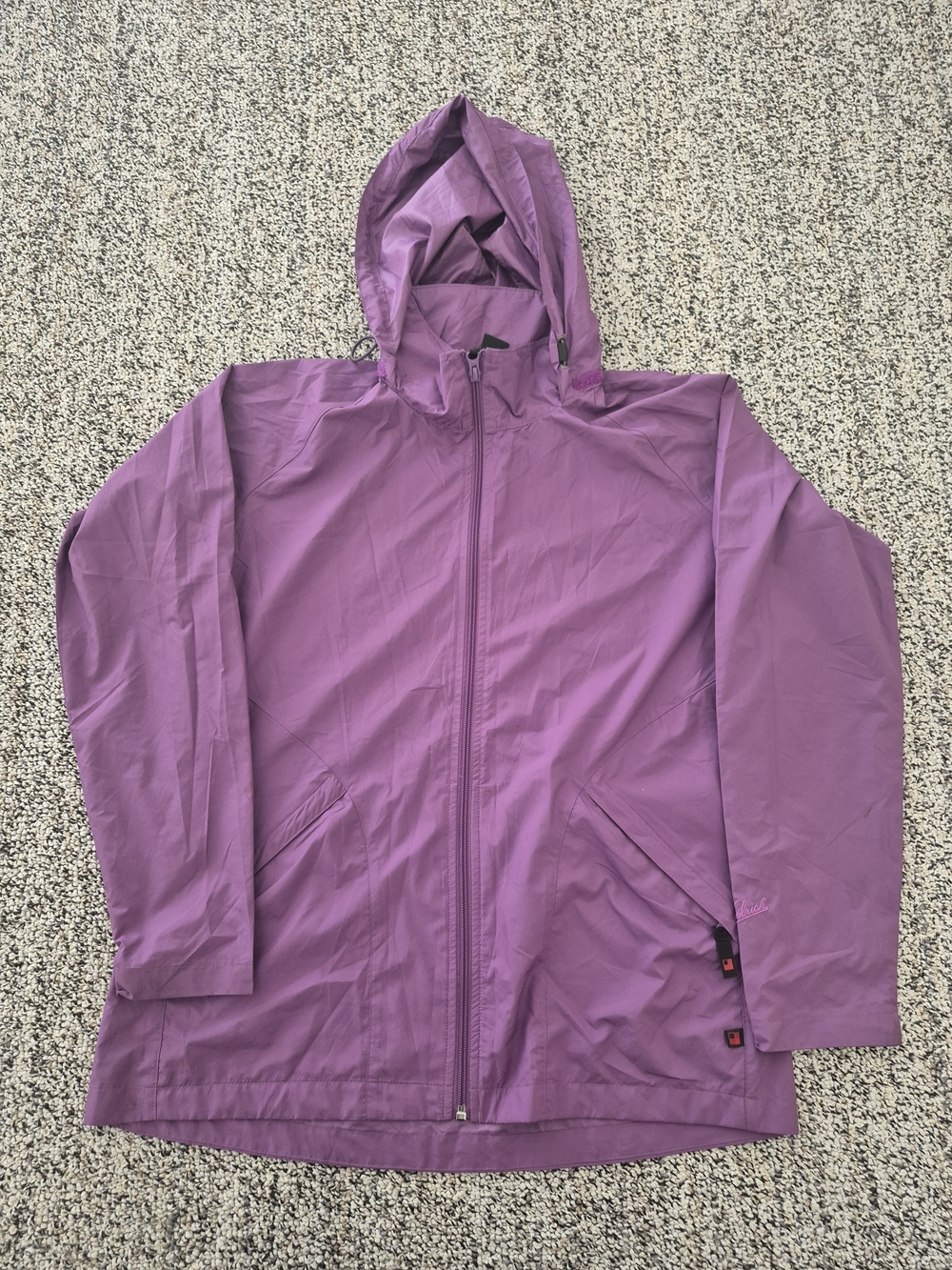 Woolrich Lavender Purple Hooded Windbreaker Jacket
